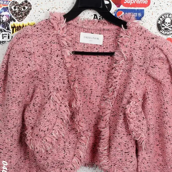 [BUNJANG] Endorphin Balloon Fit Tweed Short Cardigan Jacket / 여성55 / 엔돌핀 벌룬핏 숏 트위드 가디건자켓PK 11-27