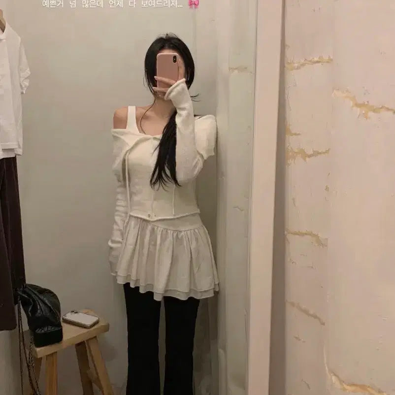 [SOLD OUT] 더위시리즈 Odette ruffle dress 택o)