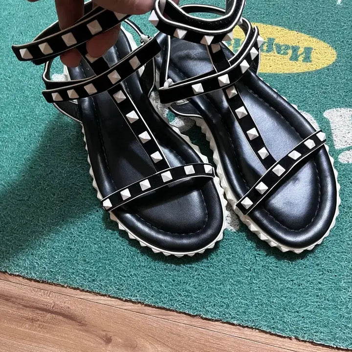 [BUNJANG] Valentino Rockstud Leather Sandals / 발렌티노 정품 락스터드 레더 샌들
