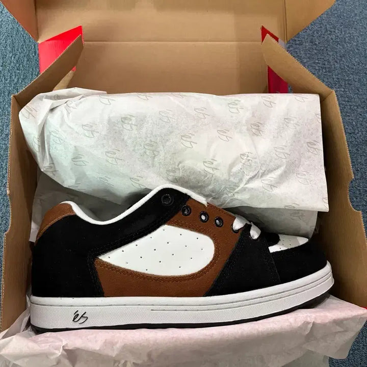 [BUNJANG] Es Accel OG Black Brown White Sneakers / Es accel og 블랙 브라운 화이트 보드화 255