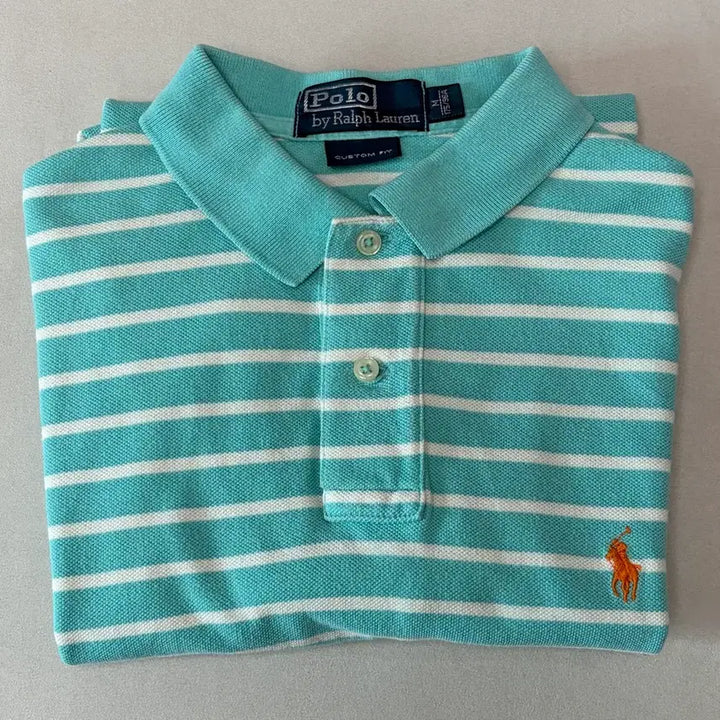 [SOLD OUT] 폴로 랄프로렌 커스텀핏 스트라이프 카라티 M
