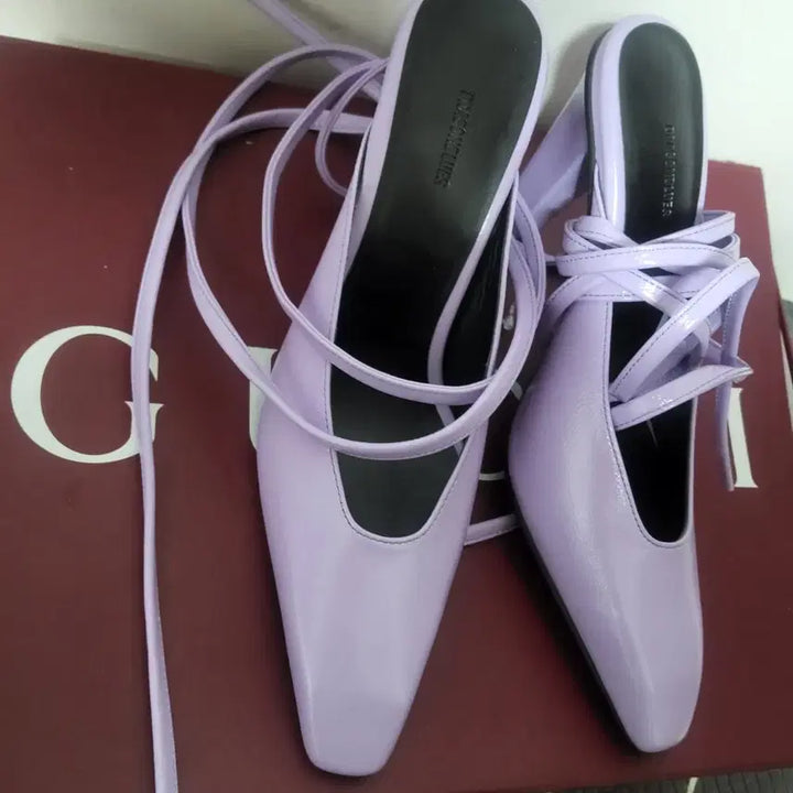 [BUNJANG] Dragon Blues Strap Mule Slingback Stiletto Heels / 새상품 드레곤블루스 스트랩 뮬 슬링백 스틸레토 37.5 245