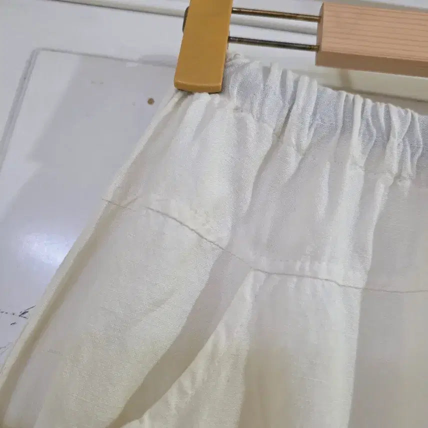[BUNJANG] Yeoma Linen Embroidered Wide Leg Pants / 여마  린넨 시원한  고급스러운 자수 베기통바지  30까지