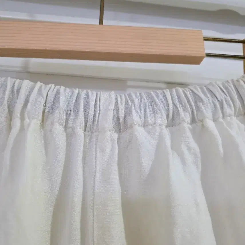 [BUNJANG] Yeoma Linen Embroidered Wide Leg Pants / 여마  린넨 시원한  고급스러운 자수 베기통바지  30까지