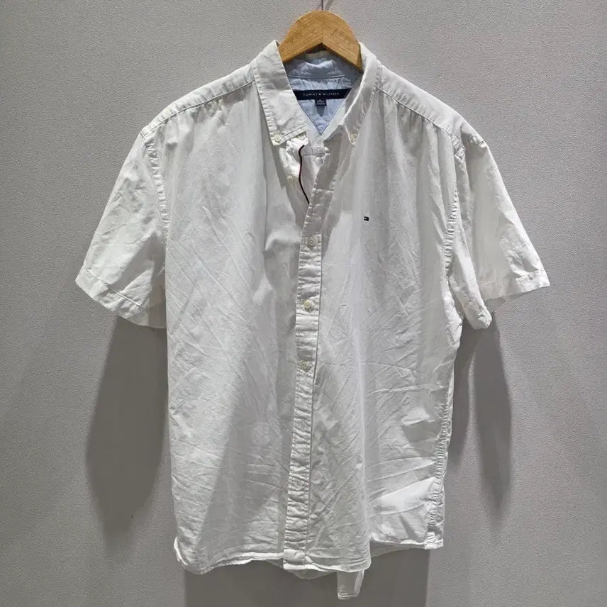 [BUNJANG] Tommy Hilfiger White Short Sleeve Shirt XL / 타미힐피거 화이트 반팔 셔츠 XL