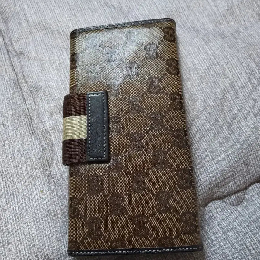 [BUNJANG] Gucci GG Logo Long Wallet Brown / 구찌 GG 로고 장지갑 브라운