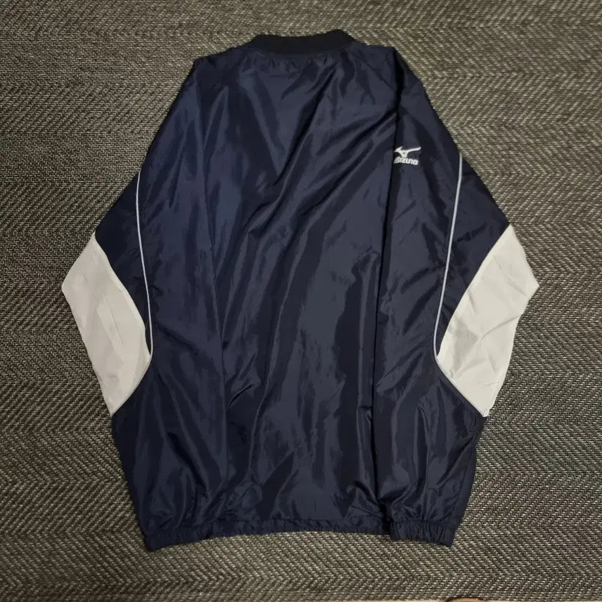 [BUNJANG] Mizuno Navy Windbreaker Jacket / 미즈노 네이비 바람막이 웜업