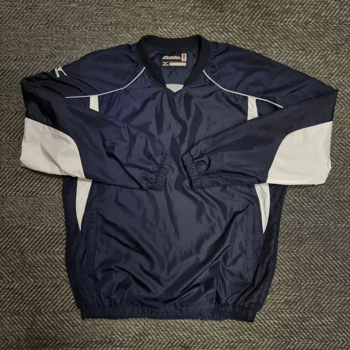 [BUNJANG] Mizuno Navy Windbreaker Jacket / 미즈노 네이비 바람막이 웜업
