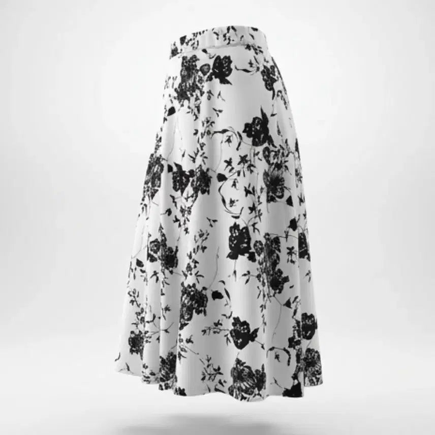 [BUNJANG] Simply Banding Floral Cotton Skirt / 여성F / 심플리 밴딩 플라워 코튼 스커트WT 11-30
