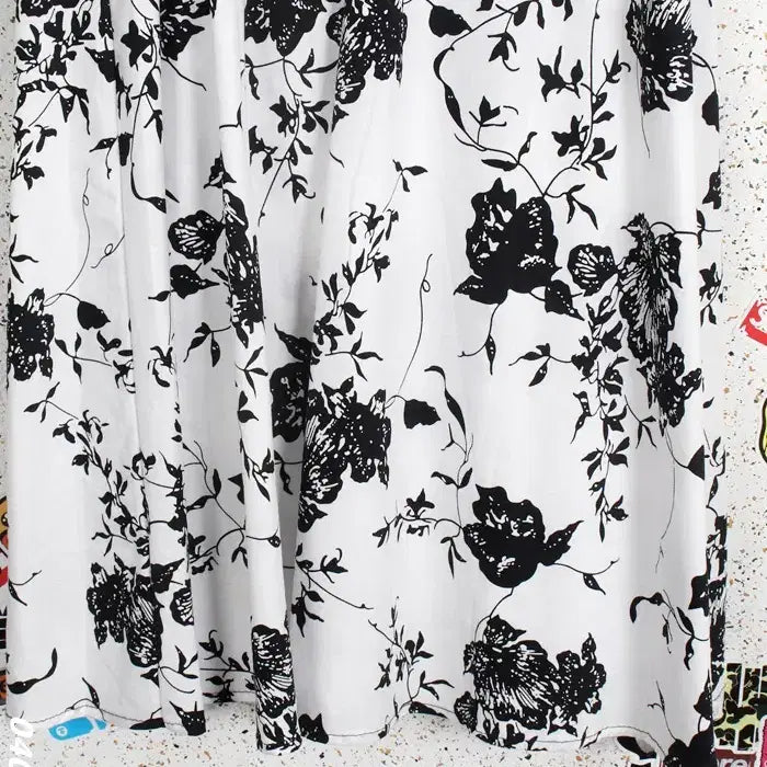 [BUNJANG] Simply Banding Floral Cotton Skirt / 여성F / 심플리 밴딩 플라워 코튼 스커트WT 11-30