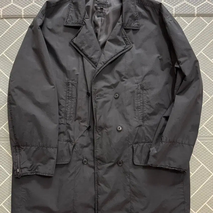 [BUNJANG] Polytelu Dark Charcoal Spring Pea Coat / 4) 폴리테루 스프링 피코트 다크 차콜 피 코트