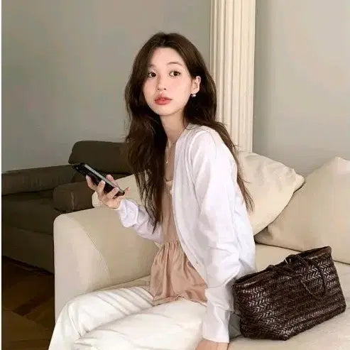 [BUNJANG] GanneSra Salmon Cardigan Ivory / 새상품 가내스라 새먼 가디건 아이보리