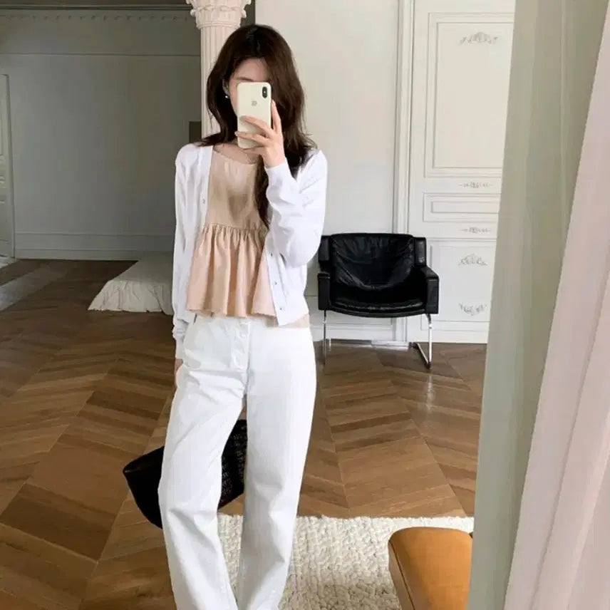 [BUNJANG] GanneSra Salmon Cardigan Ivory / 새상품 가내스라 새먼 가디건 아이보리