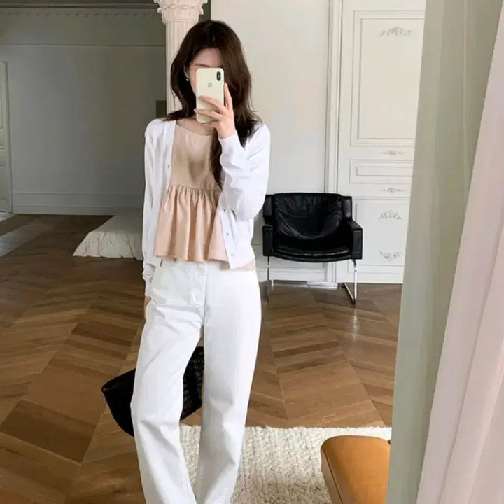 [BUNJANG] GanneSra Salmon Cardigan Ivory / 새상품 가내스라 새먼 가디건 아이보리