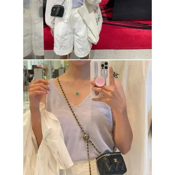 [BUNJANG] Black Quilted Chain Mini Bag / 블랙 퀼팅 체인 미니백