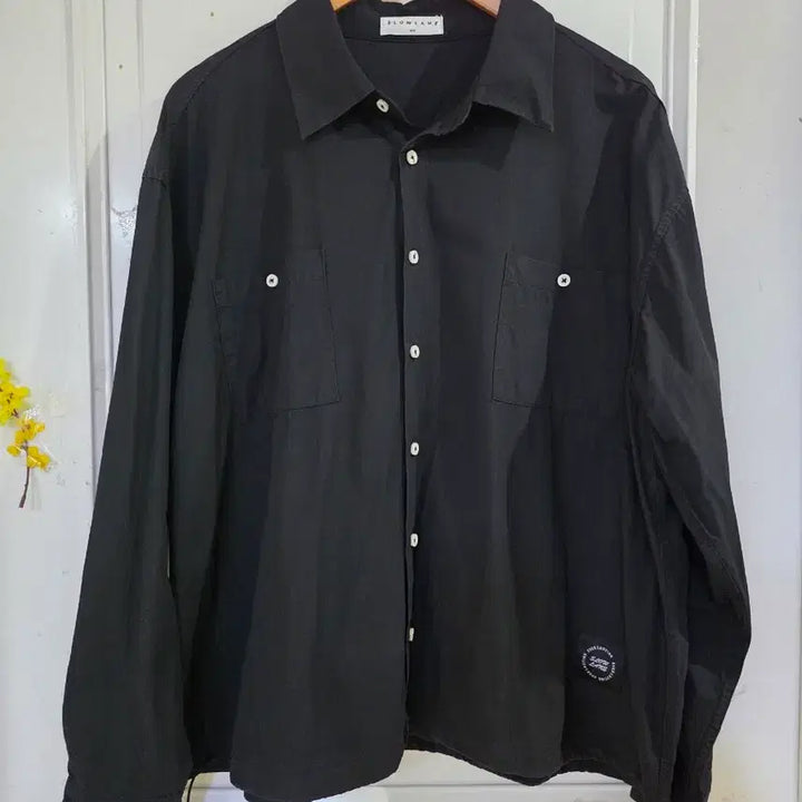 [BUNJANG] Black Cotton Oversized Shirt Jacket / 봄 요즘유행하는 고급스러운 남방셔츠 면  자켓  가슴단면66