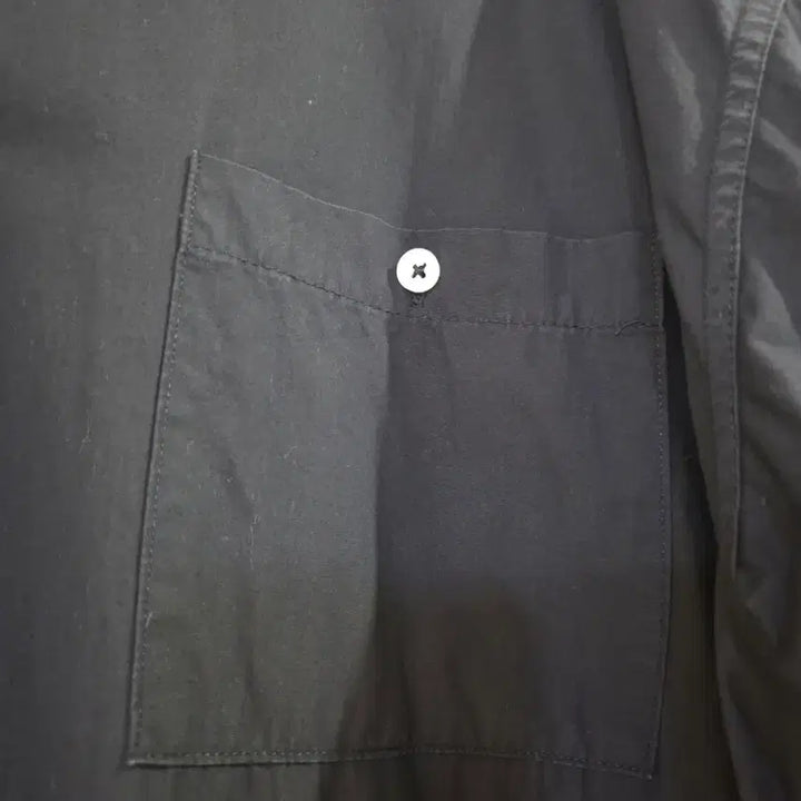 [BUNJANG] Black Cotton Oversized Shirt Jacket / 봄 요즘유행하는 고급스러운 남방셔츠 면  자켓  가슴단면66