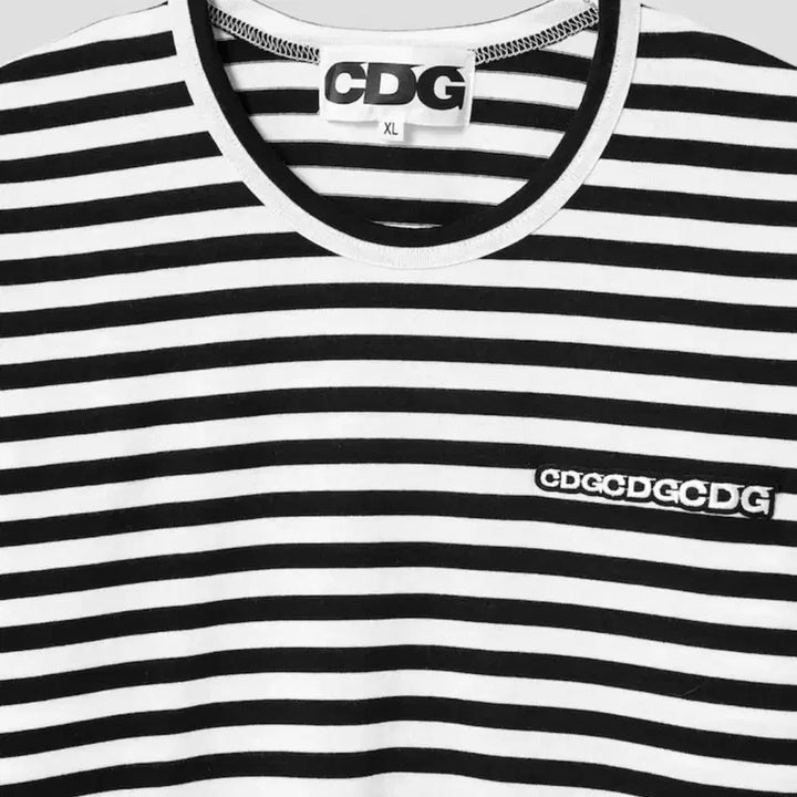 [BUNJANG] CDG Black Stripe Long Sleeve T-Shirt / CDG 블랙 스트라이프 긴팔 티셔츠