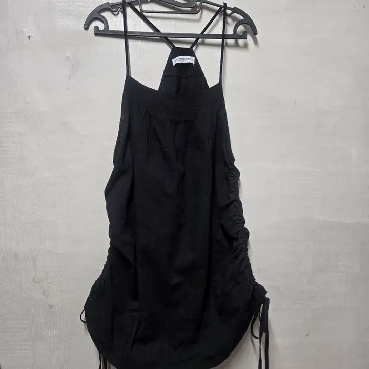 [BUNJANG] Someplace Layered String Shirring Mini Dress / 썸플레이스 레이어드 스트링 셔링 미니원피스