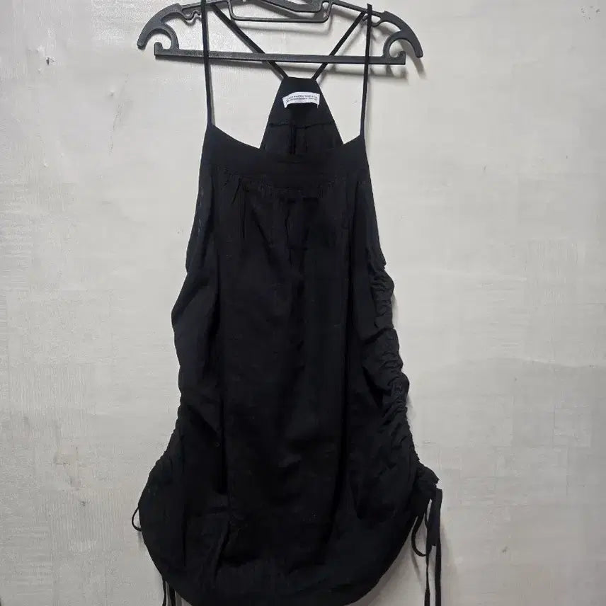 [BUNJANG] Someplace Layered String Shirring Mini Dress / 썸플레이스 레이어드 스트링 셔링 미니원피스
