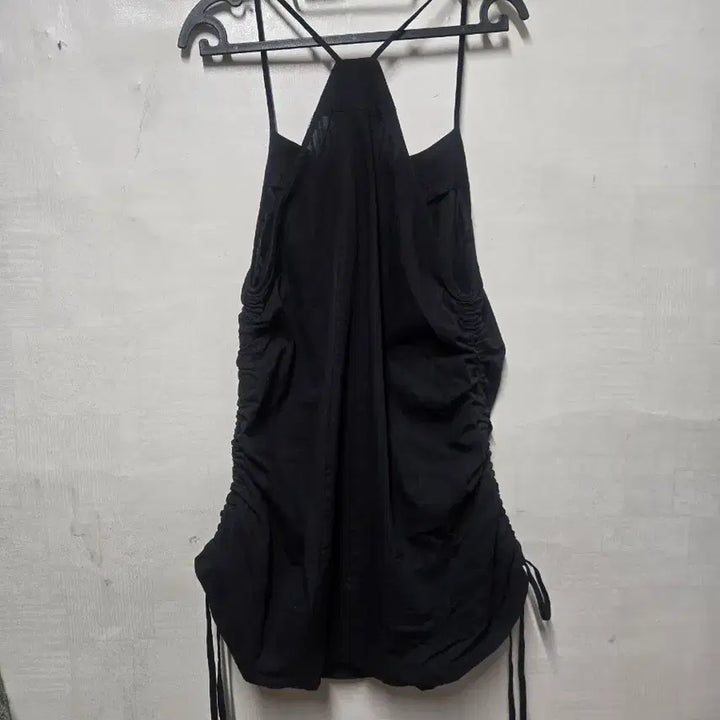 [BUNJANG] Someplace Layered String Shirring Mini Dress / 썸플레이스 레이어드 스트링 셔링 미니원피스