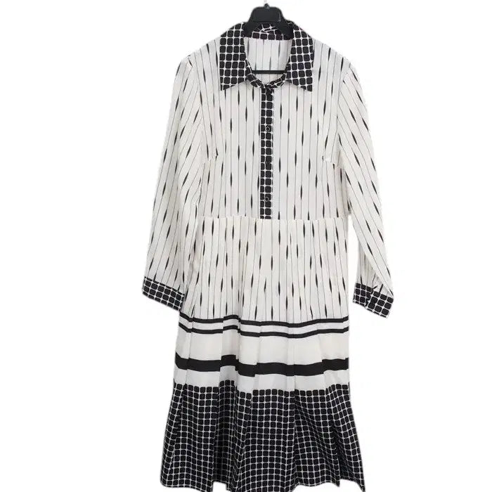 [BUNJANG] Popular Pattern Spandex Shirt Dress IV / 여성M / 파퓰러 패턴 스판 셔츠원피스IV 26-1