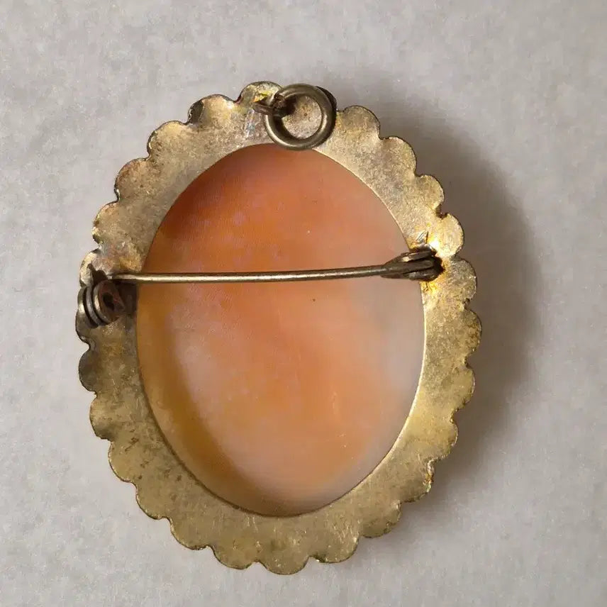[BUNJANG] Vintage Shell Cameo Brooch/Pendant / 빈티지 쉘카메오 copper
