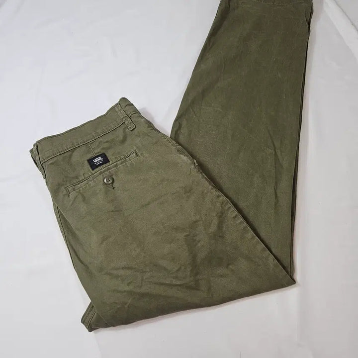 [BUNJANG] Vans Khaki Chino Work Pants Cotton Loose Tapered Fit Size 32 / 반스 카키 치노팬츠 워크팬츠 코튼 바지 루즈 테이퍼드핏 32