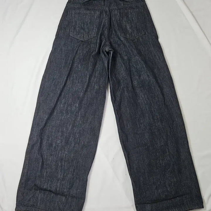 [SOLD OUT] GBH 와이드 데님 인디고 생지 진 팬츠 벨트 S