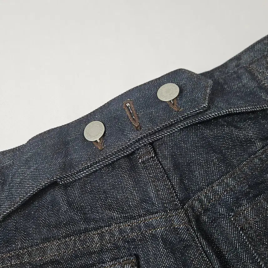 [SOLD OUT] GBH 와이드 데님 인디고 생지 진 팬츠 벨트 S