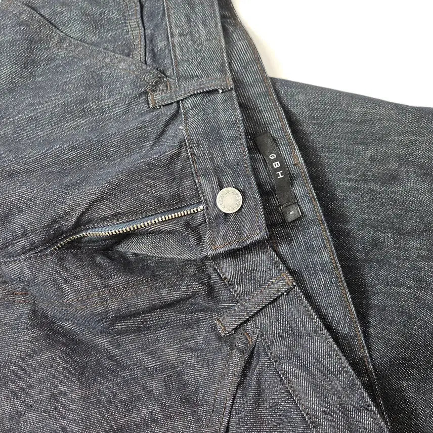 [SOLD OUT] GBH 와이드 데님 인디고 생지 진 팬츠 벨트 S