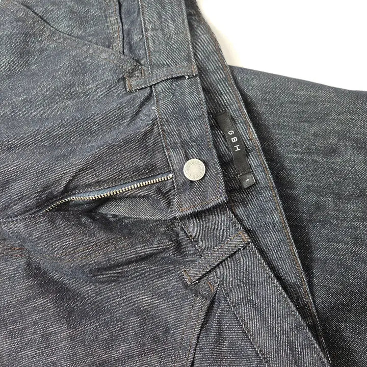 [SOLD OUT] GBH 와이드 데님 인디고 생지 진 팬츠 벨트 S