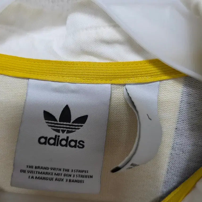 [BUNJANG] Adidas Rugby Shirt - Yellow/Navy Long Sleeve / 아디다스 럭비 셔츠 노랑/네이비 긴팔