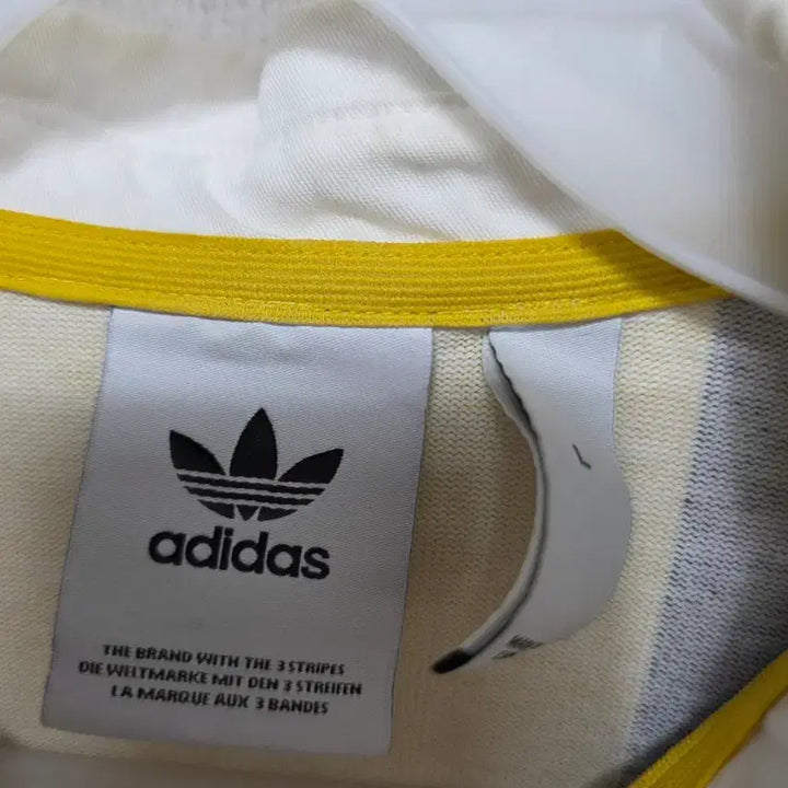 [BUNJANG] Adidas Rugby Shirt - Yellow/Navy Long Sleeve / 아디다스 럭비 셔츠 노랑/네이비 긴팔