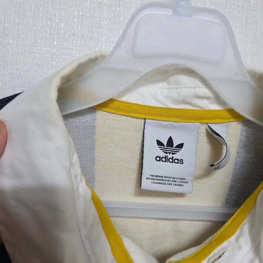 [BUNJANG] Adidas Rugby Shirt - Yellow/Navy Long Sleeve / 아디다스 럭비 셔츠 노랑/네이비 긴팔