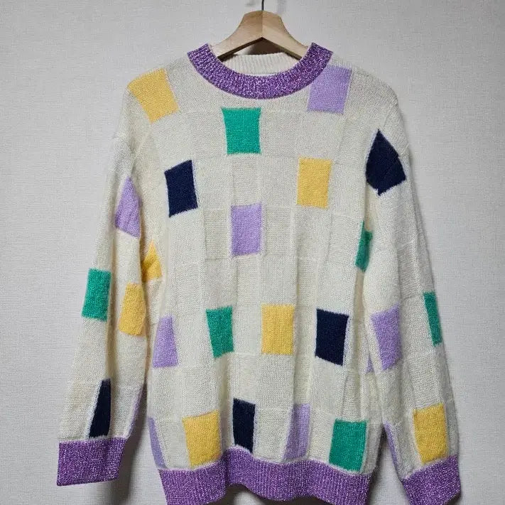 [BUNJANG] Ozzo Second Color Square Knit / 오즈세컨 컬러 스퀘어 니트 55~66사이즈