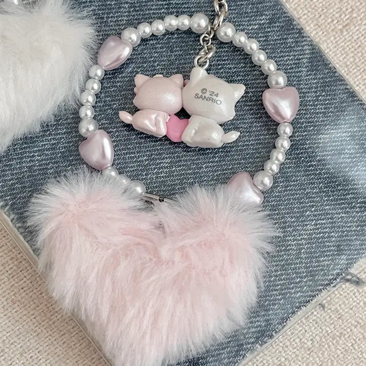 [SOLD OUT] 산리오 새상품 후와후와하트 챠미키티 허니큐트 슈가바니즈 일괄 스트랩 키링