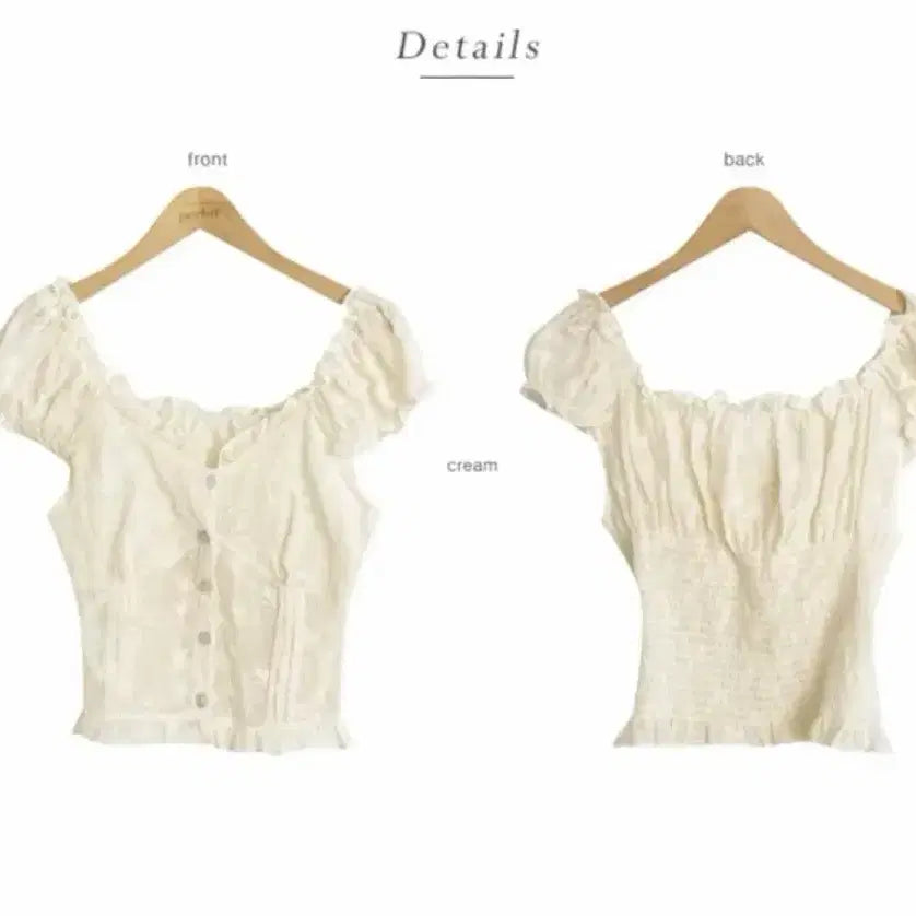 [BUNJANG] Pebit Lace Vintage Embroidered Blouse / 퍼빗 레이스 빈티지 자수 블라우스