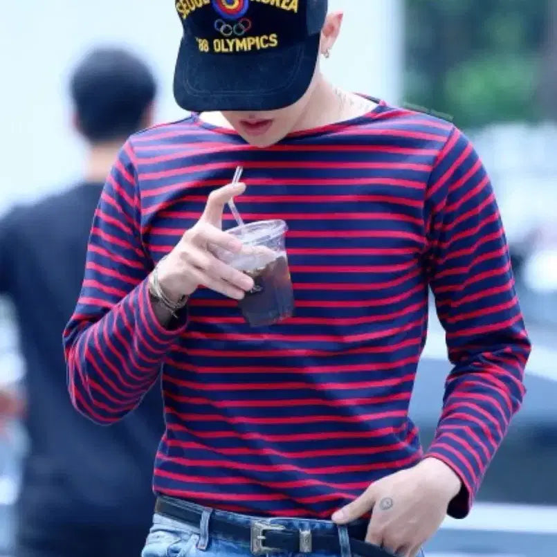[BUNJANG] Saint Laurent GD Striped Border T-shirt / 지드래곤 착용) 생로랑 스트라이프 보더 티셔츠 105
