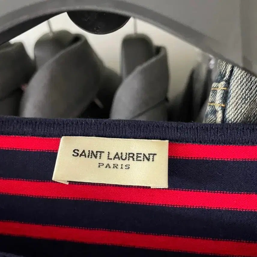 [BUNJANG] Saint Laurent GD Striped Border T-shirt / 지드래곤 착용) 생로랑 스트라이프 보더 티셔츠 105
