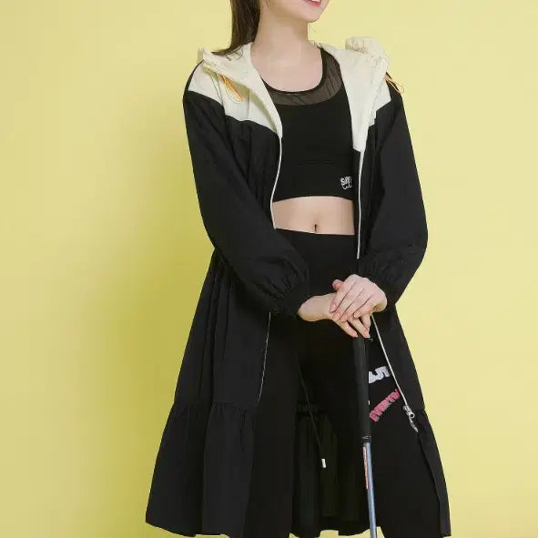 [BUNJANG] SJYP Frilled Hood Midi Jumper Size S / SJYP 에스제이와이피 프릴 후드 미디 점퍼 S사이즈