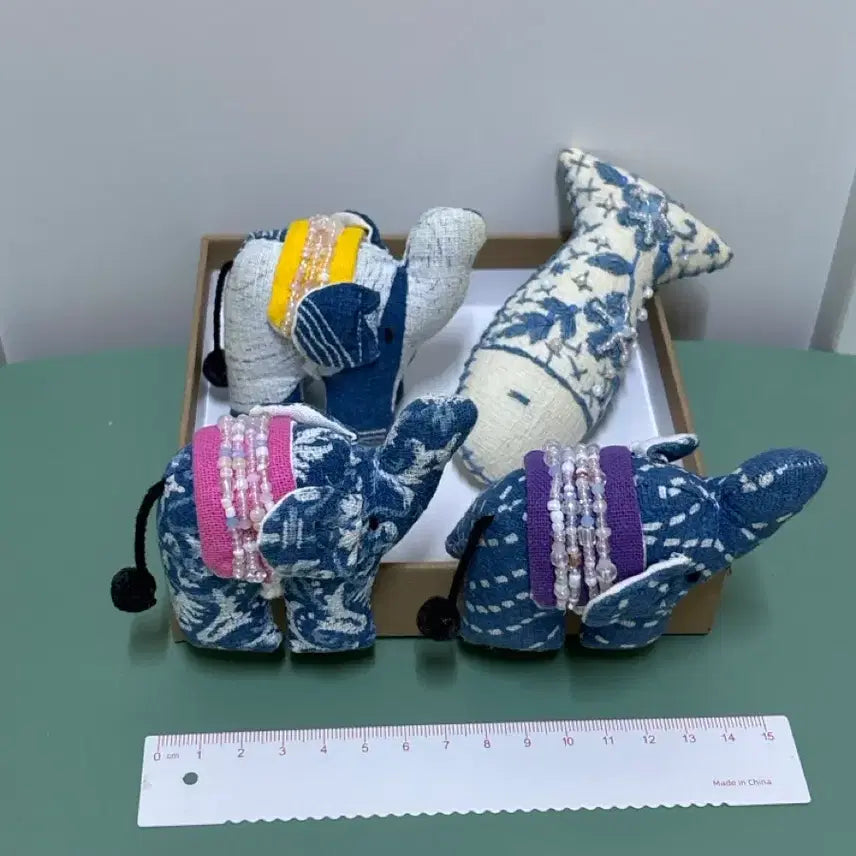 [BUNJANG] Plushie Bundle (Elephant x3, Fish x1) / 복코끼리3종 복물고기1종 인형일괄