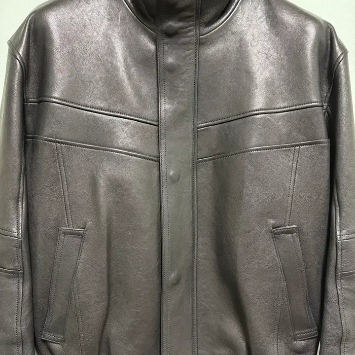 [BUNJANG] Noir Larmes High Neck Leather Jacket / 느와르 라르메스 하이넥 레더 자켓 46