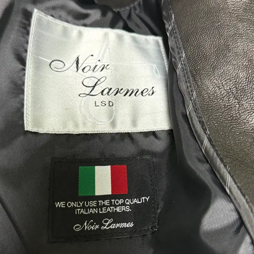 [BUNJANG] Noir Larmes High Neck Leather Jacket / 느와르 라르메스 하이넥 레더 자켓 46