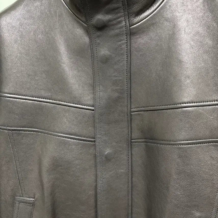 [BUNJANG] Noir Larmes High Neck Leather Jacket / 느와르 라르메스 하이넥 레더 자켓 46