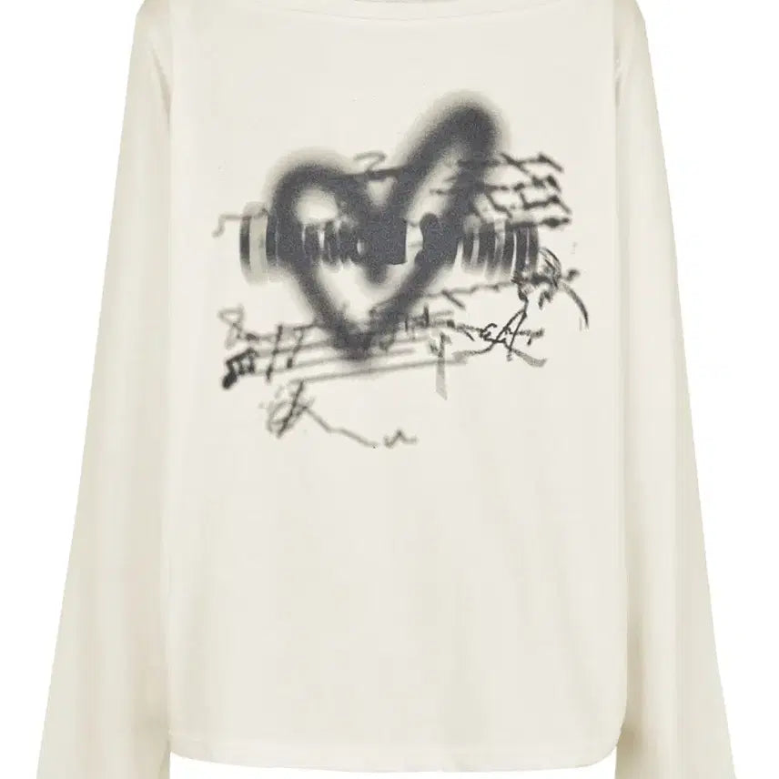 [BUNJANG] SERIC Heart Boat Neck Top - Ivory / 세릭 하트 보트넥 탑 아이보리 HEART BOAT NECK TOP