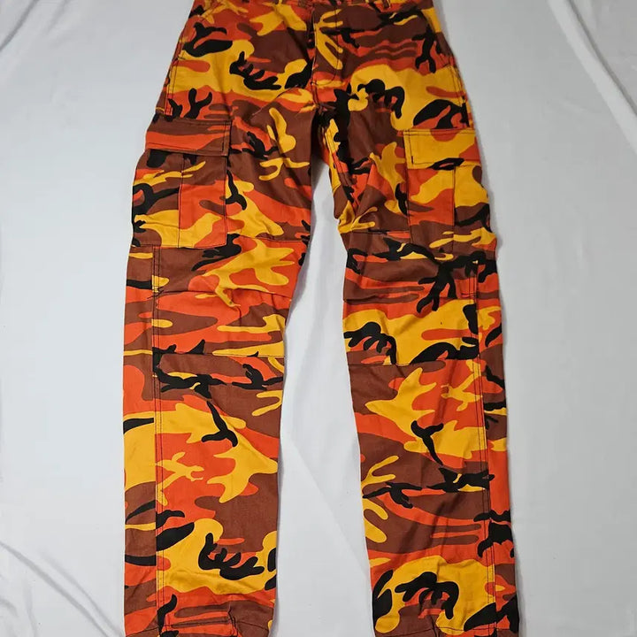 [BUNJANG] Rothco Orange Camo Military Gore-Tex Cargo Pants Size S / 로스코 오렌지 카모 밀리터리 미군 고어텍스 카고팬츠 S