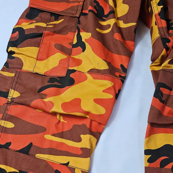 [BUNJANG] Rothco Orange Camo Military Gore-Tex Cargo Pants Size S / 로스코 오렌지 카모 밀리터리 미군 고어텍스 카고팬츠 S