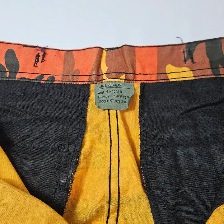 [BUNJANG] Rothco Orange Camo Military Gore-Tex Cargo Pants Size S / 로스코 오렌지 카모 밀리터리 미군 고어텍스 카고팬츠 S