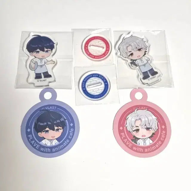 [BUNJANG] PLAVE Yejun &amp; Noah Cafe Version Acrylic Stand Bundle Set / 플레이브 애니메이트 sd 아크릴 스탠드 미개봉 예준 은호 카페 버전 일괄